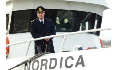 Kapitän Norman Ludwig auf der M/S Nordica